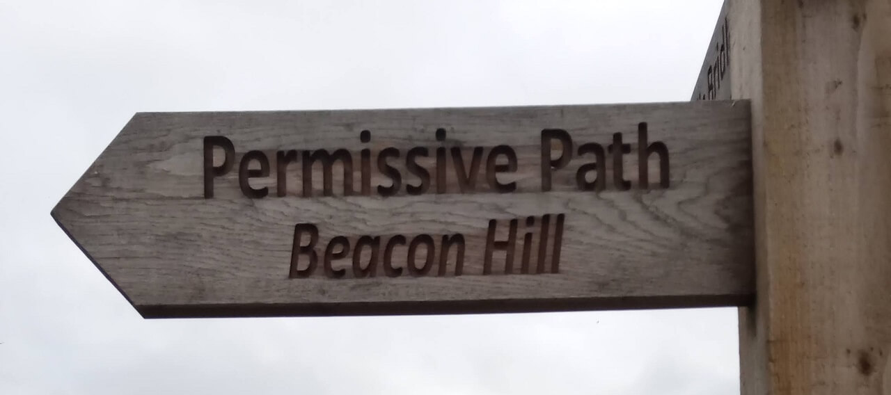 A footpath sign for Beacon Hill in Halifax