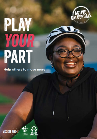 Play Your Part booklet front cover. Titled Play Your Part, help others to move more.